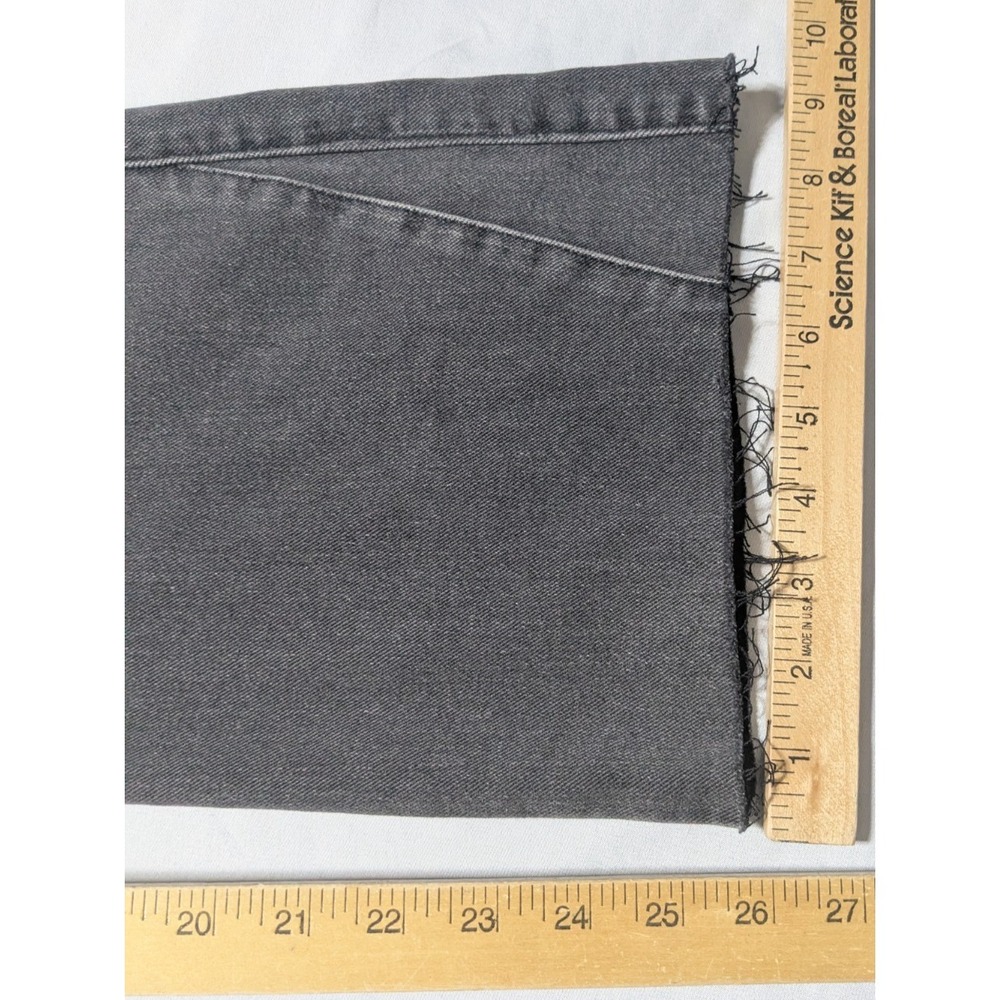 EXPRESS CROPPED FLARE‎ HIGH RISE - Women 14 Raw Hem Black Denim Jeans NEW - Picture 7 of 16
